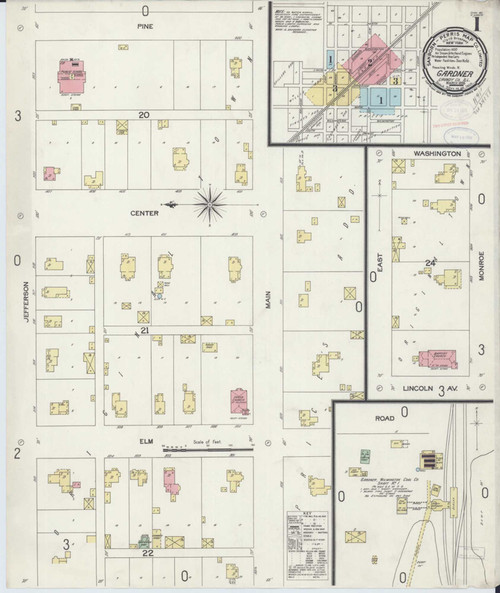 Gardner Illinois 1898 - Fire Insurance Index - Old Map Reprint