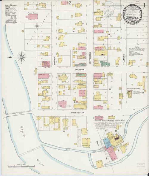 Hanover Illinois 1898 - Fire Insurance Index - Old Map Reprint