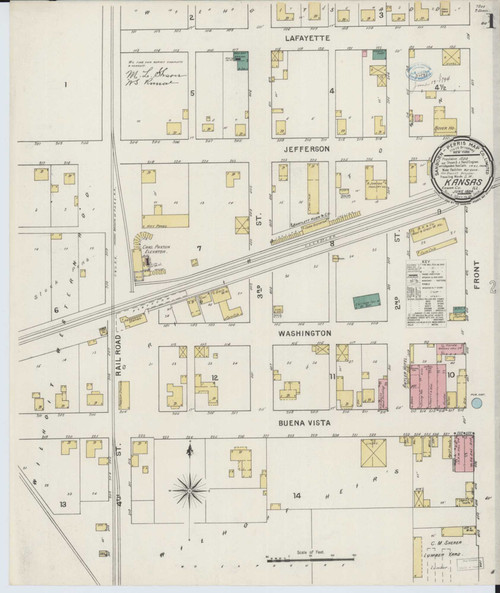 Kansas Illinois 1894 - Fire Insurance Index - Old Map Reprint