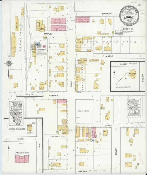 Loami Illinois 1917 - Fire Insurance Index - Old Map Reprint