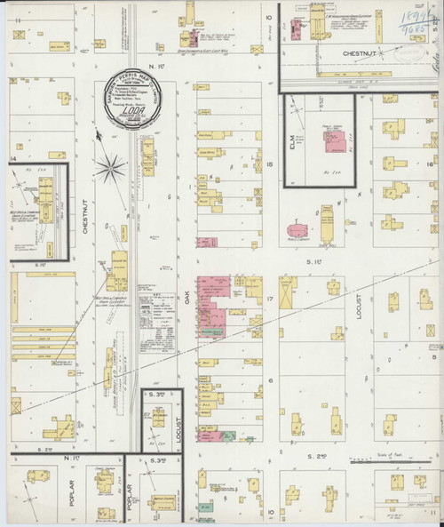 Loda Illinois 1899 - Fire Insurance Index - Old Map Reprint