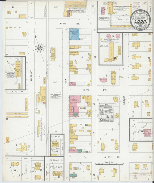 Loda Illinois 1906 - Fire Insurance Index - Old Map Reprint