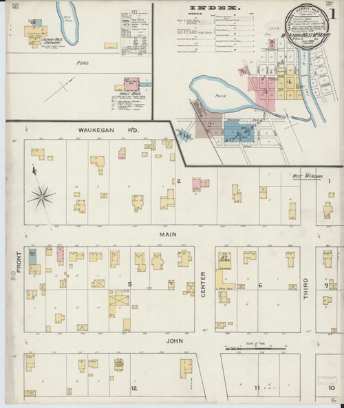 Mchenry Illinois 1893 - Fire Insurance Index - Old Map Reprint