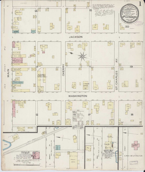 Mcleansboro Illinois 1886 - Fire Insurance Index - Old Map Reprint