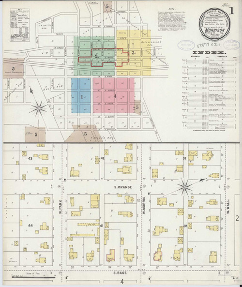 Morrison Illinois 1897 - Fire Insurance Index - Old Map Reprint