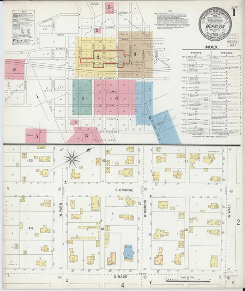 Morrison Illinois 1903 - Fire Insurance Index - Old Map Reprint