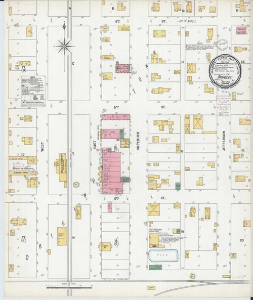 Ramsey Illinois 1900 - Fire Insurance Index - Old Map Reprint