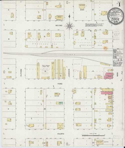 Rankin Illinois 1900 - Fire Insurance Index - Old Map Reprint