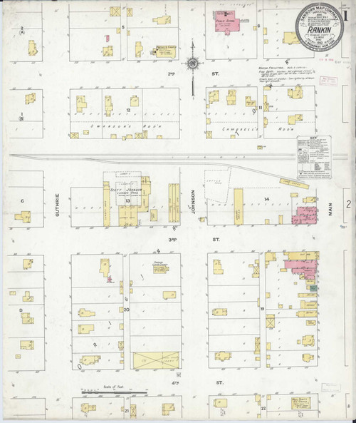 Rankin Illinois 1910 - Fire Insurance Index - Old Map Reprint