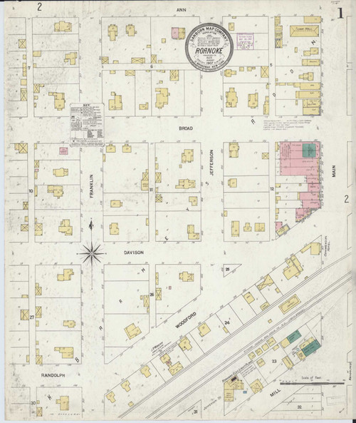 Roanoke Illinois 1907 - Fire Insurance Index - Old Map Reprint