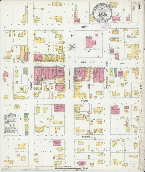 Salem Illinois 1902-10 - Fire Insurance Index - Old Map Reprint