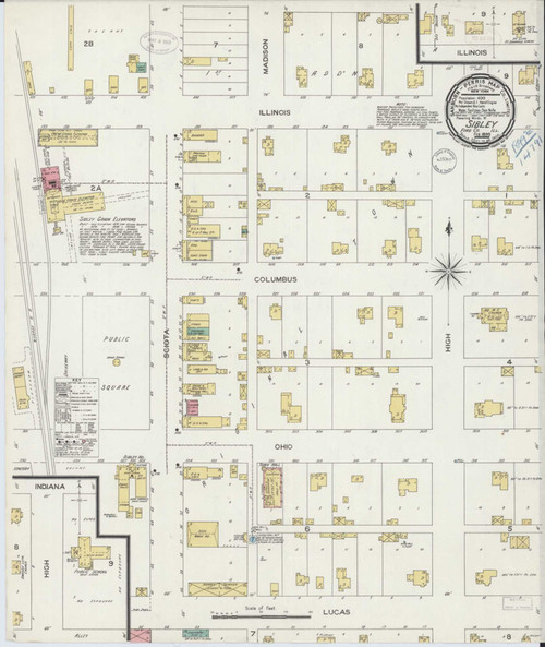 Sibley Illinois 1899 - Fire Insurance Index - Old Map Reprint