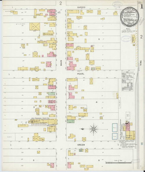 Teutopolis Illinois 1898 - Fire Insurance Index - Old Map Reprint