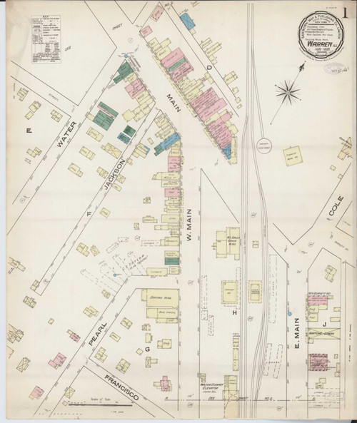 Warren Illinois 1885 - Fire Insurance Index - Old Map Reprint