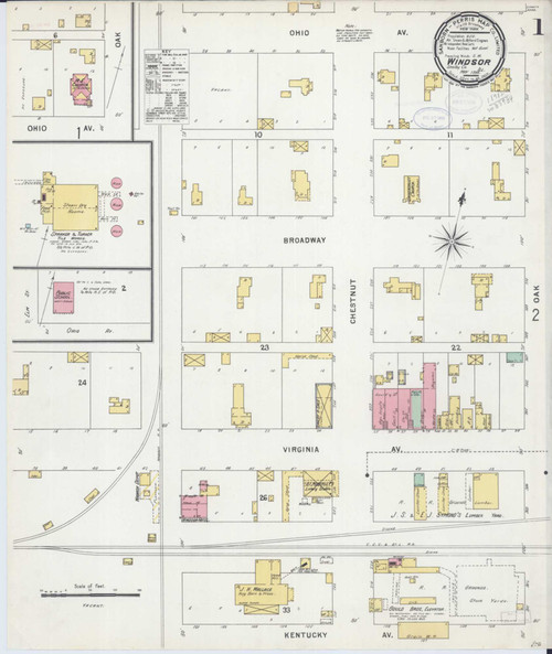 Windsor Illinois 1898 - Fire Insurance Index - Old Map Reprint