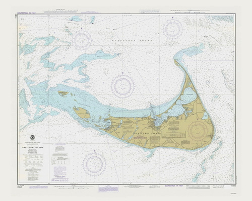 Nantucket Island 1984 Old Map Nautical Chart AC Harbors 2 265 - Massachusetts