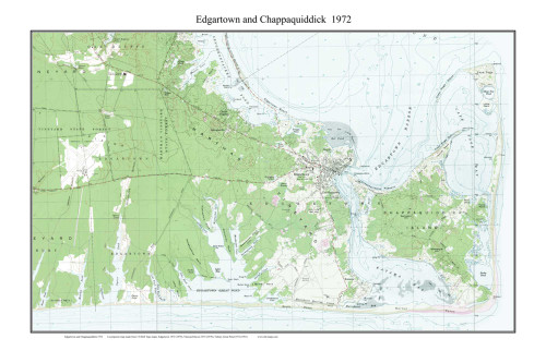 Edgartown and Chappaquiddick 1972 - Custom USGS Old Topo Map - Massachusetts