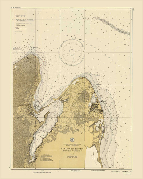 Vineyard Haven 1937 Old Map Nautical Chart AC Harbors 2 347 - Massachusetts