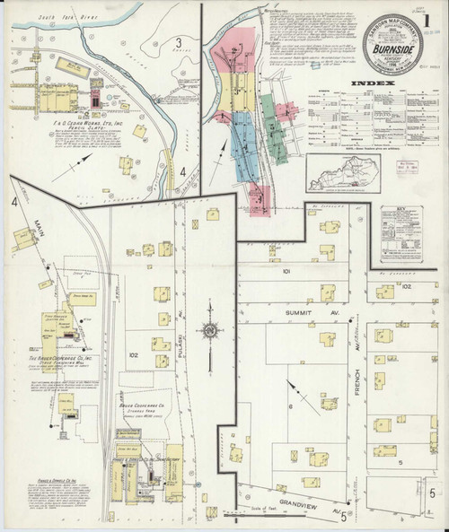 Burnside Kentucky 1914 - Fire Insurance Index - Old Map Reprint
