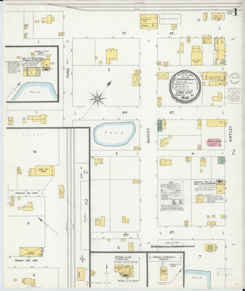 Cave City Kentucky 1901 - Fire Insurance Index - Old Map Reprint
