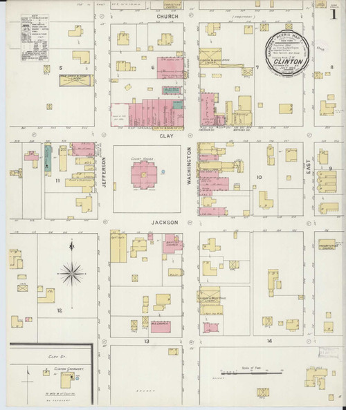 Clinton Kentucky 1894 - Fire Insurance Index - Old Map Reprint