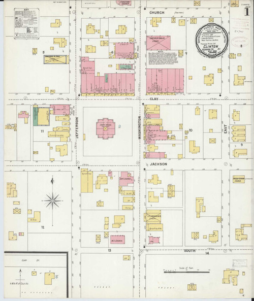 Clinton Kentucky 1899 - Fire Insurance Index - Old Map Reprint