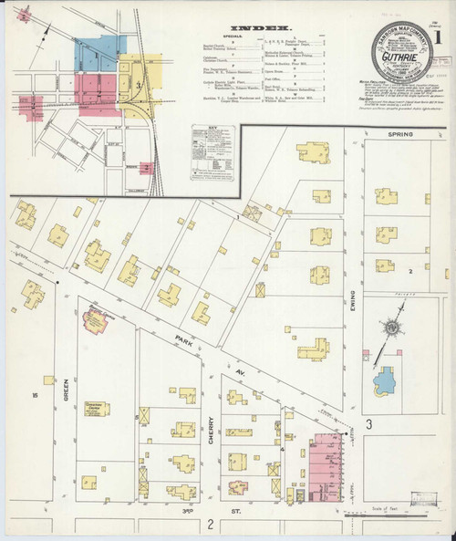 Guthrie Kentucky 1910 - Fire Insurance Index - Old Map Reprint