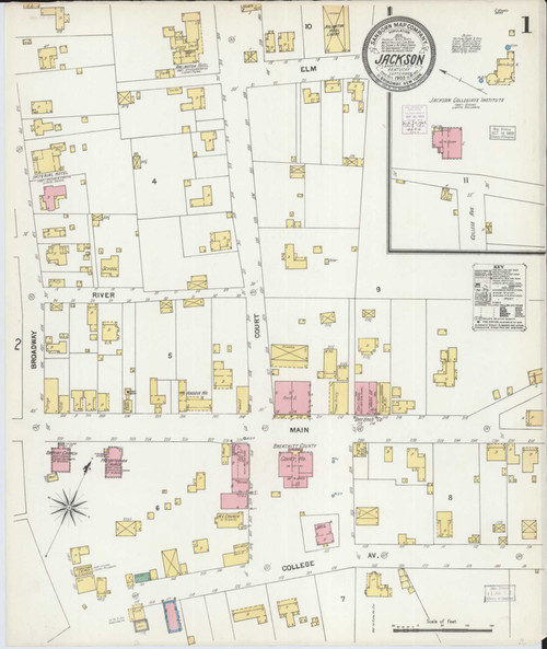 Jackson Kentucky 1903 - Fire Insurance Index - Old Map Reprint