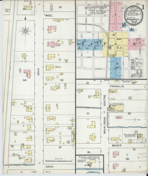 Madisonville Kentucky 1892 - Fire Insurance Index - Old Map Reprint