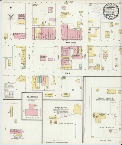 Murray Kentucky 1897 - Fire Insurance Index - Old Map Reprint