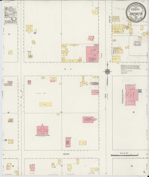 Huntington Utah 1917 - Fire Insurance Index - Old Map Reprint
