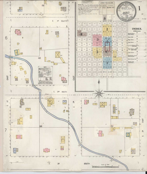 Manti Utah 1931 - Fire Insurance Index - Old Map Reprint