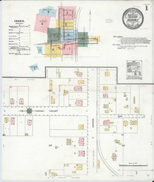 Midvale Utah 1911 - Fire Insurance Index - Old Map Reprint