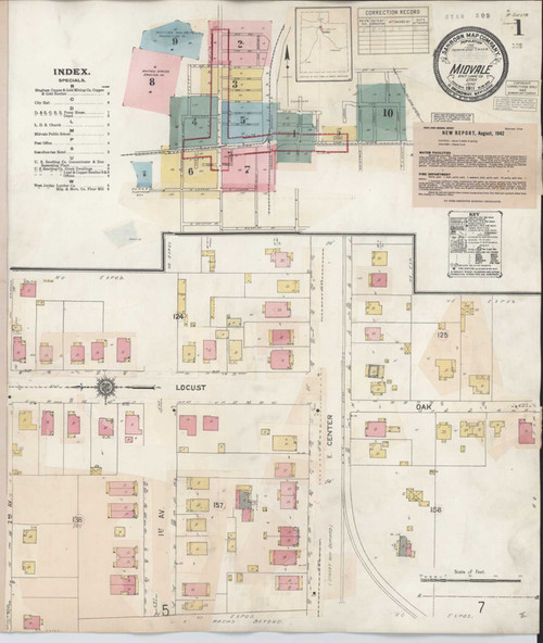 Midvale Utah 1942 - Fire Insurance Index - Old Map Reprint