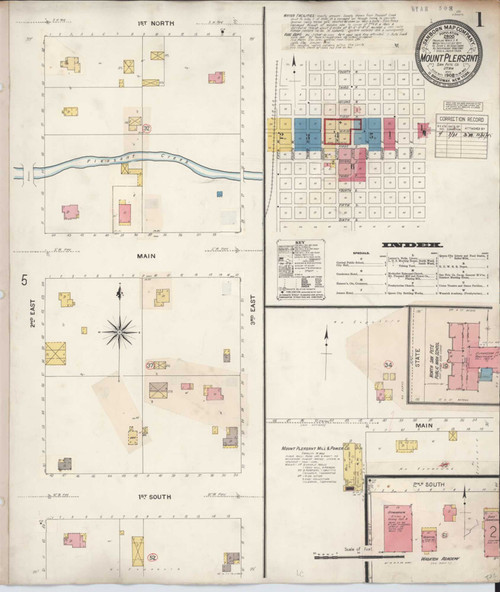 Mount Pleasant Utah 1931 - Fire Insurance Index - Old Map Reprint
