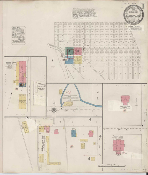 Pleasant Grove Utah 1931 - Fire Insurance Index - Old Map Reprint