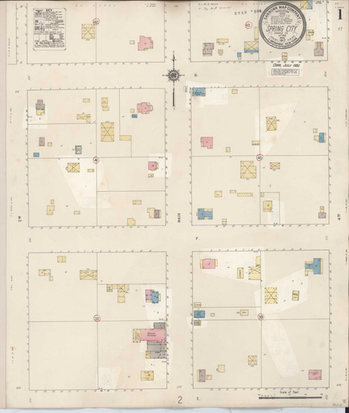 Spring City Utah 1931 - Fire Insurance Index - Old Map Reprint