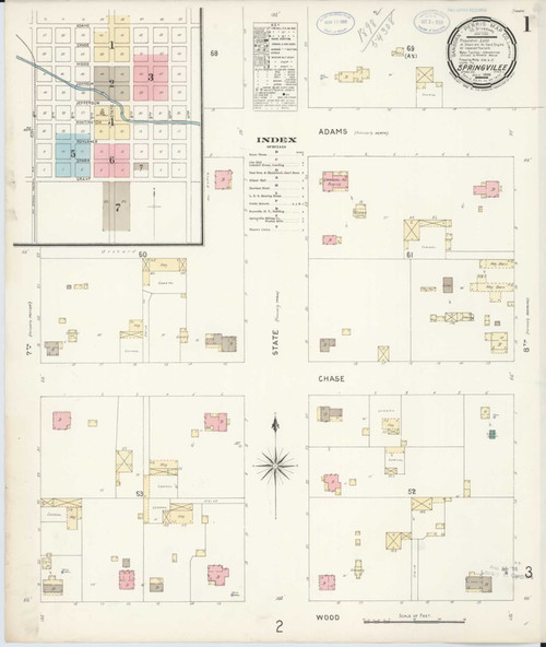 Springville Utah 1898 - Fire Insurance Index - Old Map Reprint