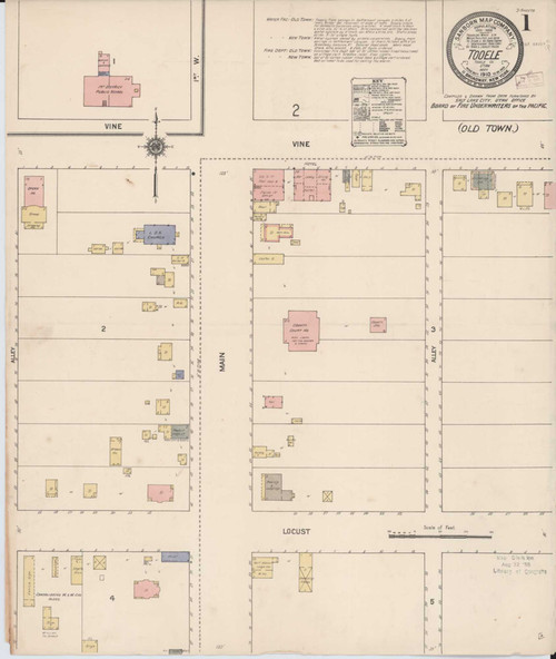 Tooele Utah 1910 - Fire Insurance Index - Old Map Reprint