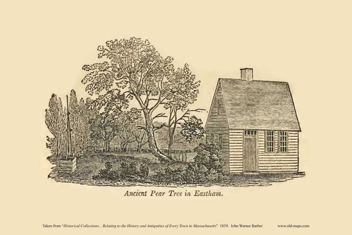 Eastham, Massachusetts 1839 - John Warner Barber Landscape View Reprint