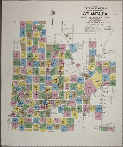 Atlanta Georgia 1917 - Fire Insurance Index - Old Map Reprint