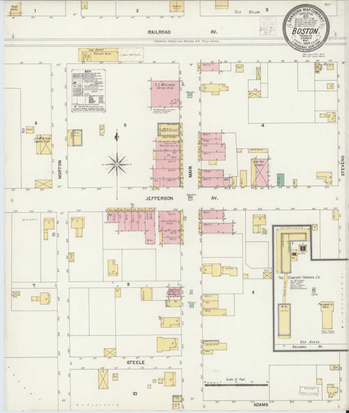 Boston Georgia 1903 - Fire Insurance Index - Old Map Reprint