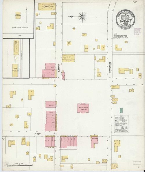 Colquitt Georgia 1906 - Fire Insurance Index - Old Map Reprint