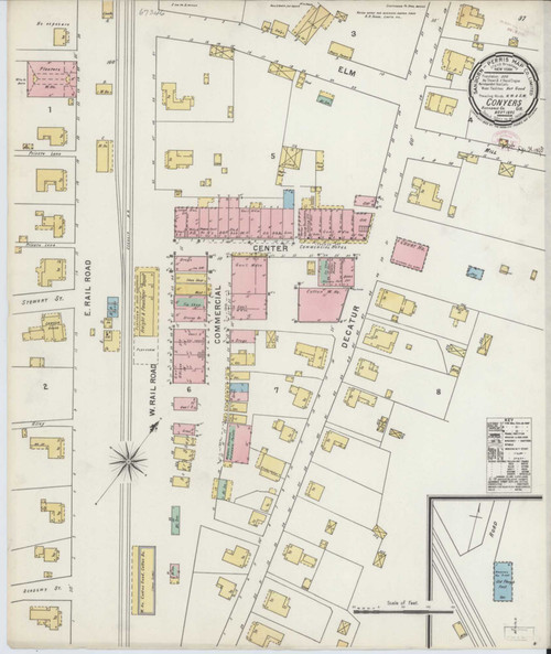 Conyers Georgia 1895 - Fire Insurance Index - Old Map Reprint