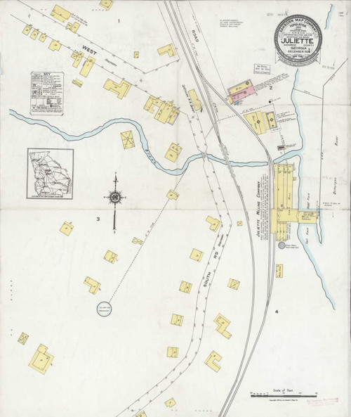 Juliette Georgia 1923 - Fire Insurance Index - Old Map Reprint