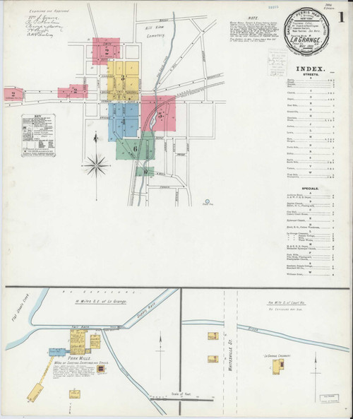 La Grange Georgia 1900 - Fire Insurance Index - Old Map Reprint