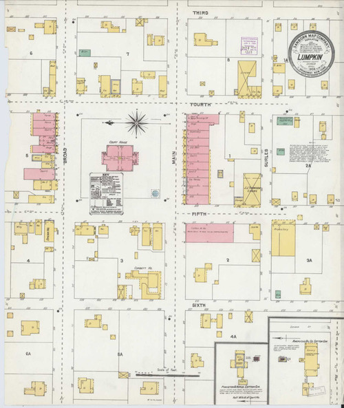 Lumpkin Georgia 1904 - Fire Insurance Index - Old Map Reprint