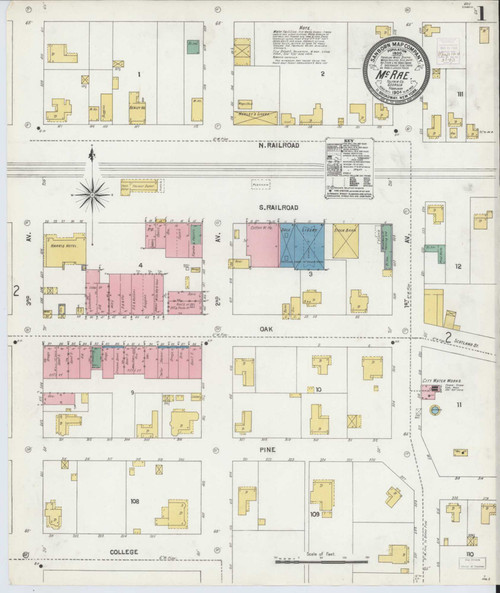 Mcrae Georgia 1904 - Fire Insurance Index - Old Map Reprint