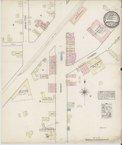 Montezuma Georgia 1885 - Fire Insurance Index - Old Map Reprint