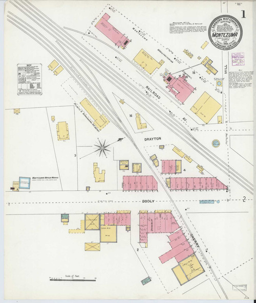 Montezuma Georgia 1905 - Fire Insurance Index - Old Map Reprint